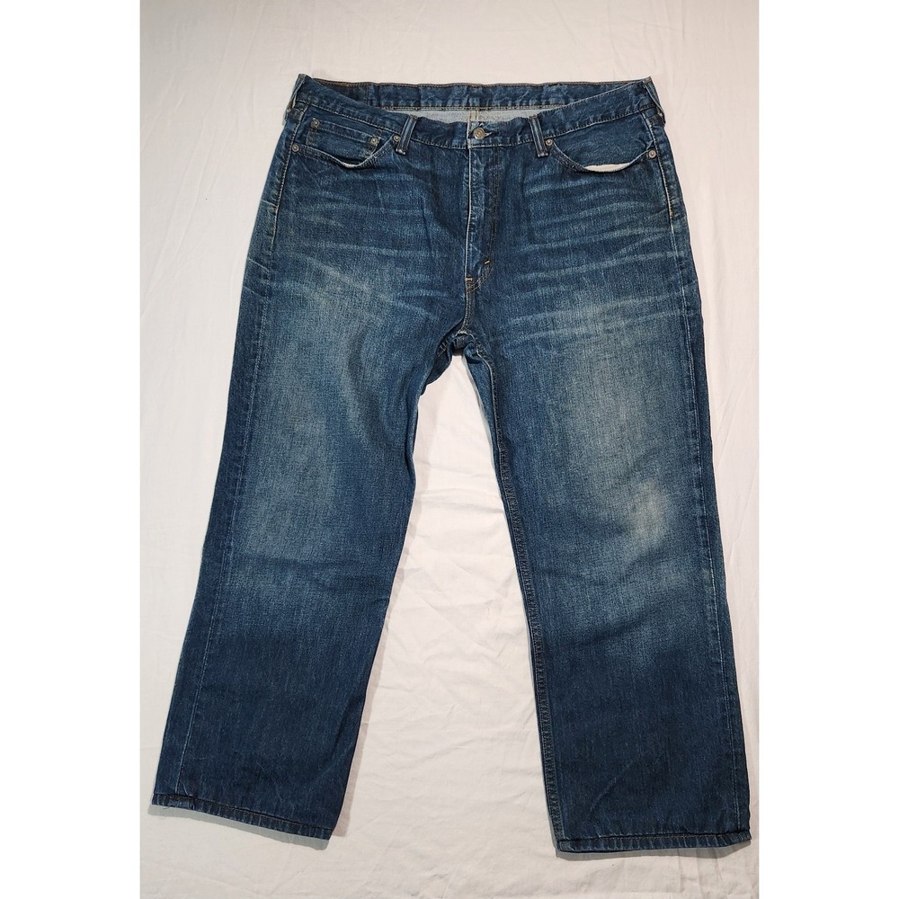 Levi Jeans Mens 40x32 Blue 514 Dark Wash Regular Straight Fit